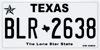 TX license plate BLR2638
