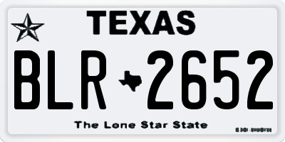 TX license plate BLR2652