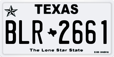 TX license plate BLR2661
