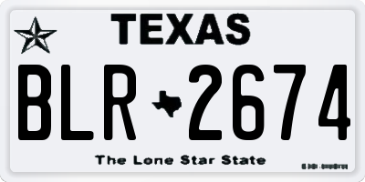 TX license plate BLR2674