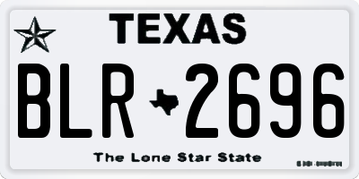 TX license plate BLR2696