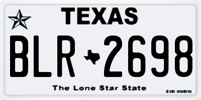 TX license plate BLR2698