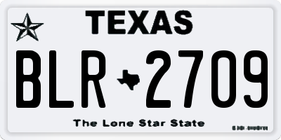 TX license plate BLR2709