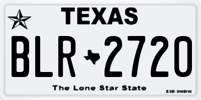 TX license plate BLR2720