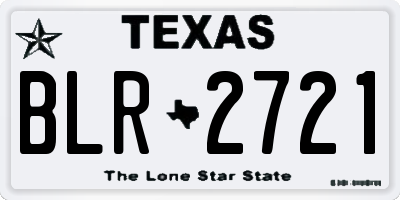 TX license plate BLR2721