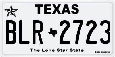 TX license plate BLR2723