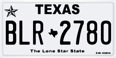 TX license plate BLR2780