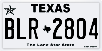 TX license plate BLR2804