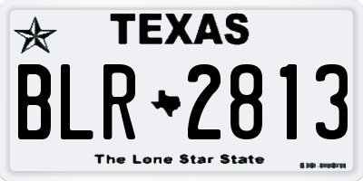 TX license plate BLR2813