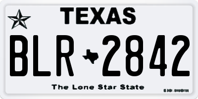 TX license plate BLR2842