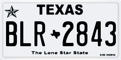 TX license plate BLR2843