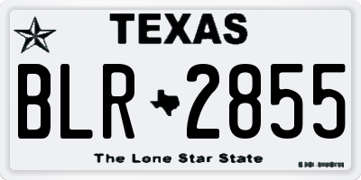 TX license plate BLR2855