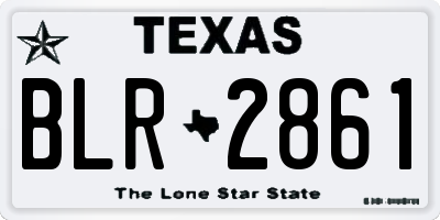 TX license plate BLR2861