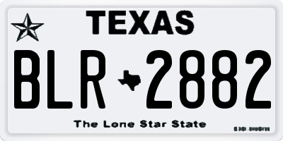 TX license plate BLR2882