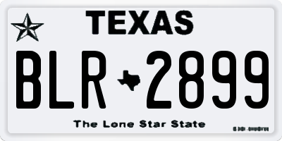 TX license plate BLR2899