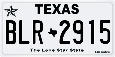TX license plate BLR2915