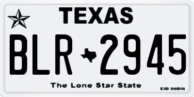 TX license plate BLR2945