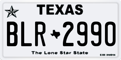 TX license plate BLR2990