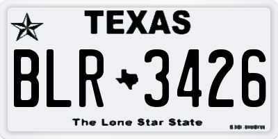 TX license plate BLR3426
