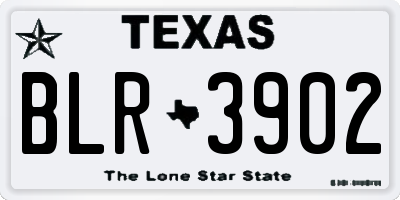 TX license plate BLR3902