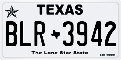 TX license plate BLR3942