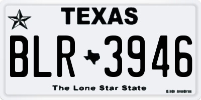 TX license plate BLR3946