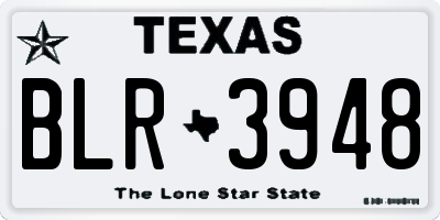 TX license plate BLR3948