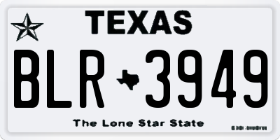 TX license plate BLR3949