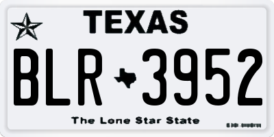 TX license plate BLR3952