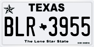 TX license plate BLR3955