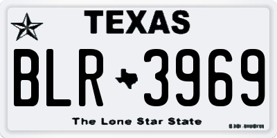TX license plate BLR3969
