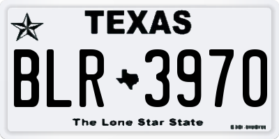 TX license plate BLR3970