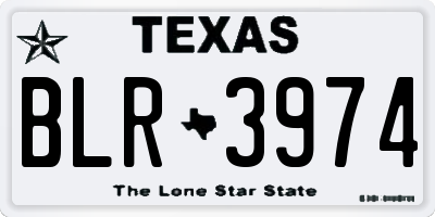TX license plate BLR3974