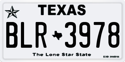 TX license plate BLR3978