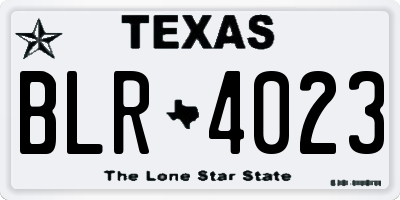 TX license plate BLR4023