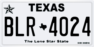 TX license plate BLR4024