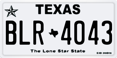 TX license plate BLR4043