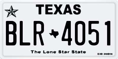 TX license plate BLR4051
