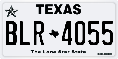 TX license plate BLR4055