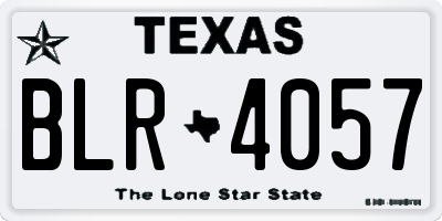 TX license plate BLR4057