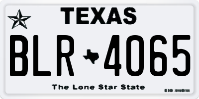 TX license plate BLR4065