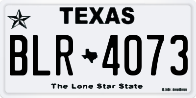 TX license plate BLR4073