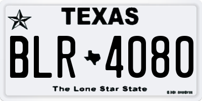 TX license plate BLR4080