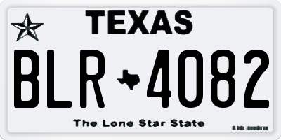 TX license plate BLR4082