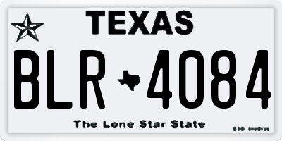 TX license plate BLR4084