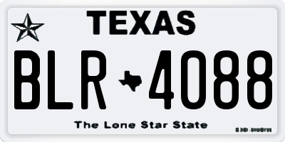TX license plate BLR4088