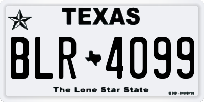 TX license plate BLR4099
