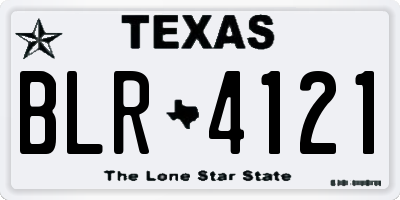 TX license plate BLR4121