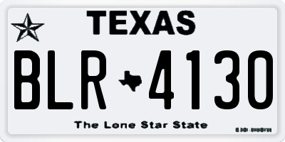 TX license plate BLR4130