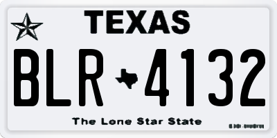 TX license plate BLR4132